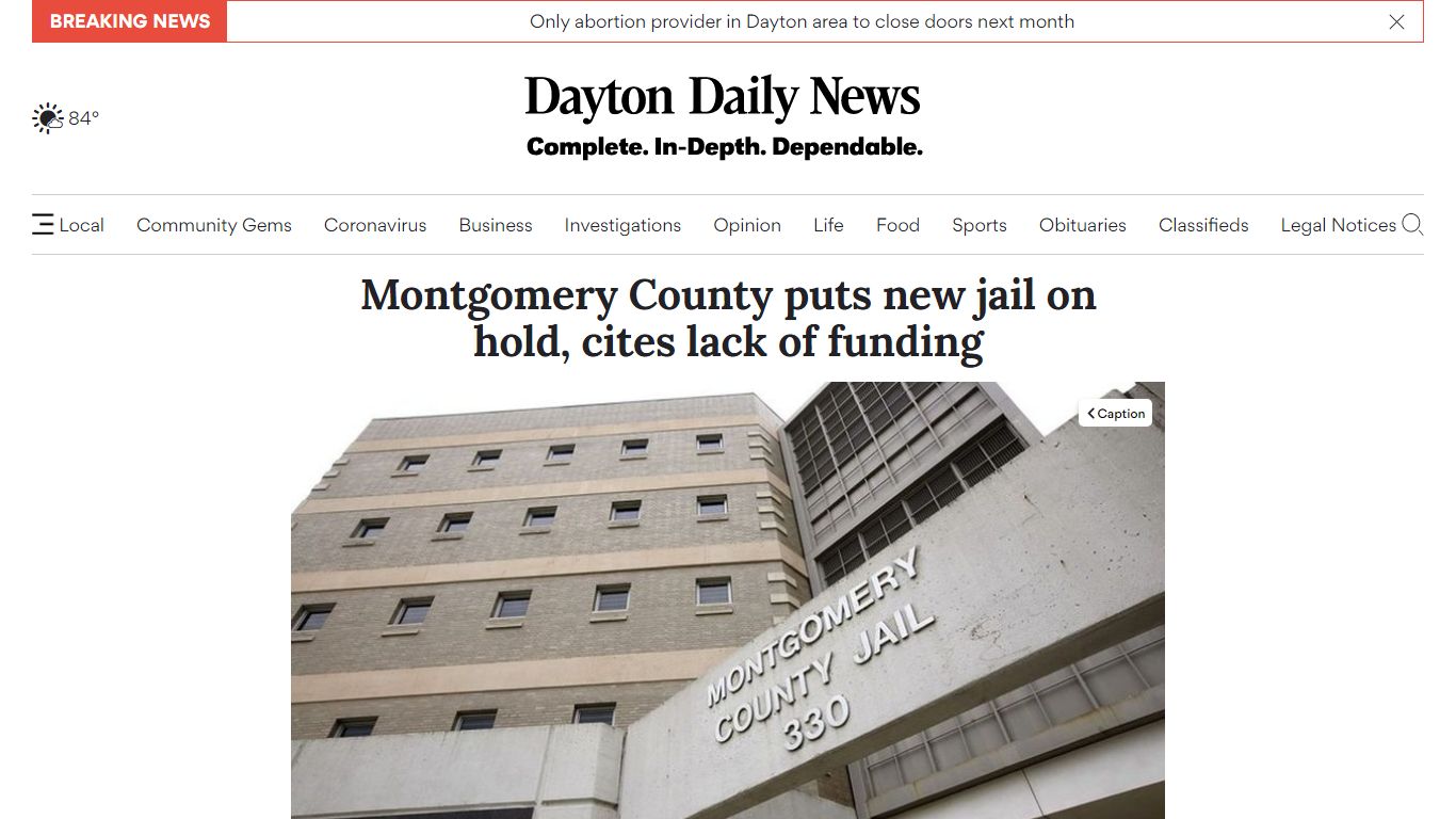 Montgomery County puts new jail on hold, cites lack of funding